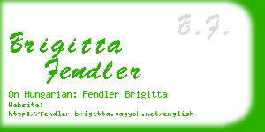brigitta fendler business card